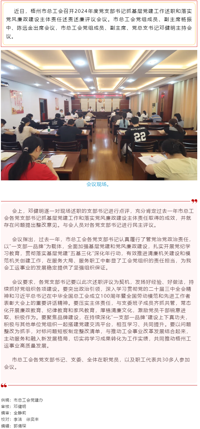 破除問(wèn)題促實(shí)干，繼往開來(lái)再啟航｜市總工會(huì)召開2024年度黨支部書記抓基層黨建工作述職和落實(shí)黨風(fēng)廉政建.png